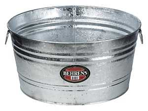 Behrens 3 Wash Tub, 17 gal Capacity, Steel
