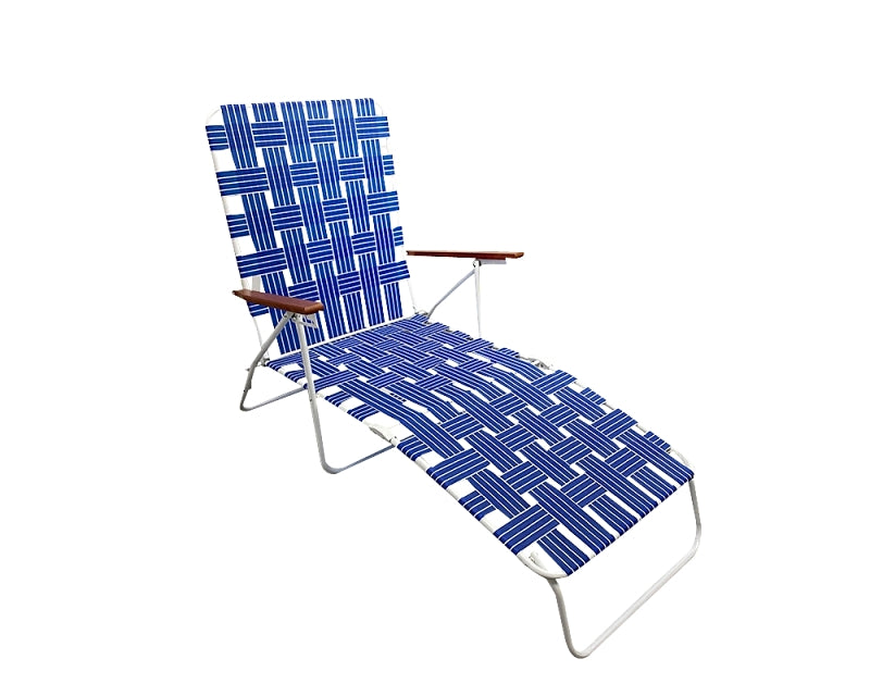 Seasonal Trends AC4012-BLUE Folding Web Lounge Chair, 25.20 in W, 66.93 in D, 35.04 in H, 300 lbs Capacity
