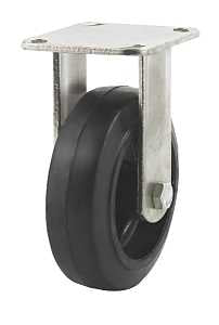 Dh Casters C-MHD6MRR Rigid Caster, 6 in Dia Wheel, 2 in W Wheel, Molded Rubber Wheel, 450 lb