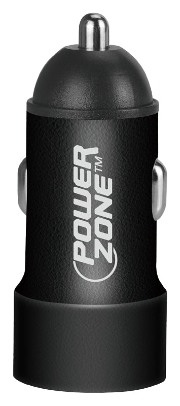 PowerZone KL-068CU Dual USB Car Charger, Black