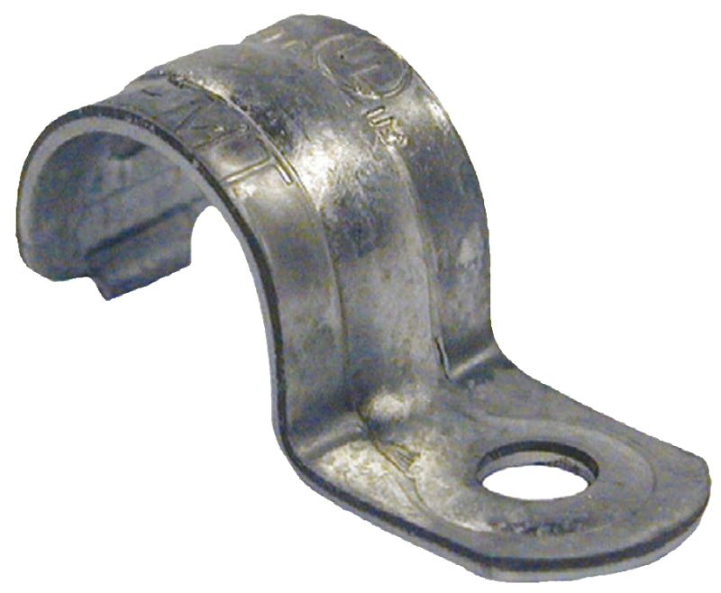 Hubbell E1S150R2 EMT Strap, 1-1/2 in, Steel, Zinc-Plated