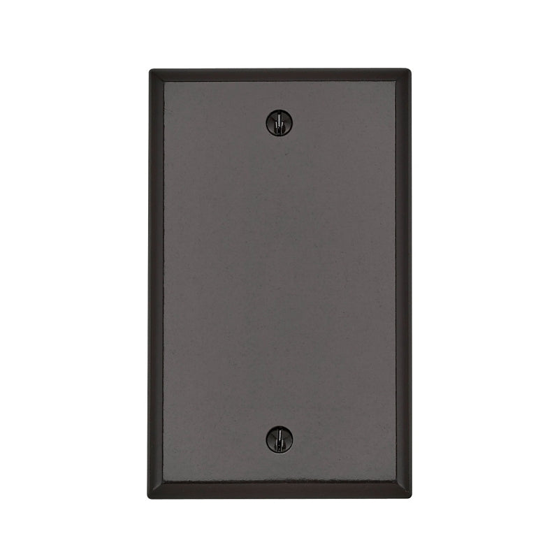 Leviton 001-85014-000 Wallplate, 4-1/2 in L, 2-3/4 in W, 0.22 in Thick, 1 -Gang, Thermoset Plastic, Brown, Smooth
