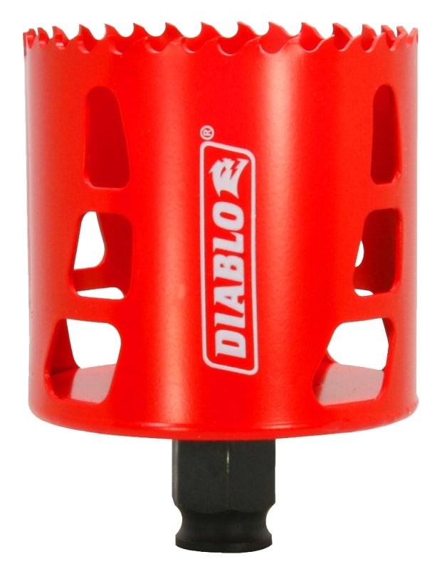 Diablo DHS2687CT GP Hole Saw, 2-11/16 in Dia, 2-3/8 in D Cutting, 3/8 in Arbor, Carbide Cutting Edge