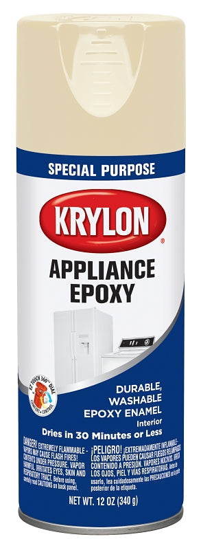 Krylon 3202 Appliance Epoxy Spray, Gloss, Almond, 12 oz