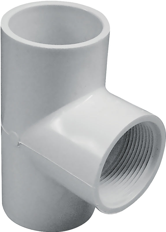 Xirtec 140 435853 Pipe Tee, 1 in, Socket x Socket x FPT, PVC, White, SCH 40 Schedule, 150 psi Pressure