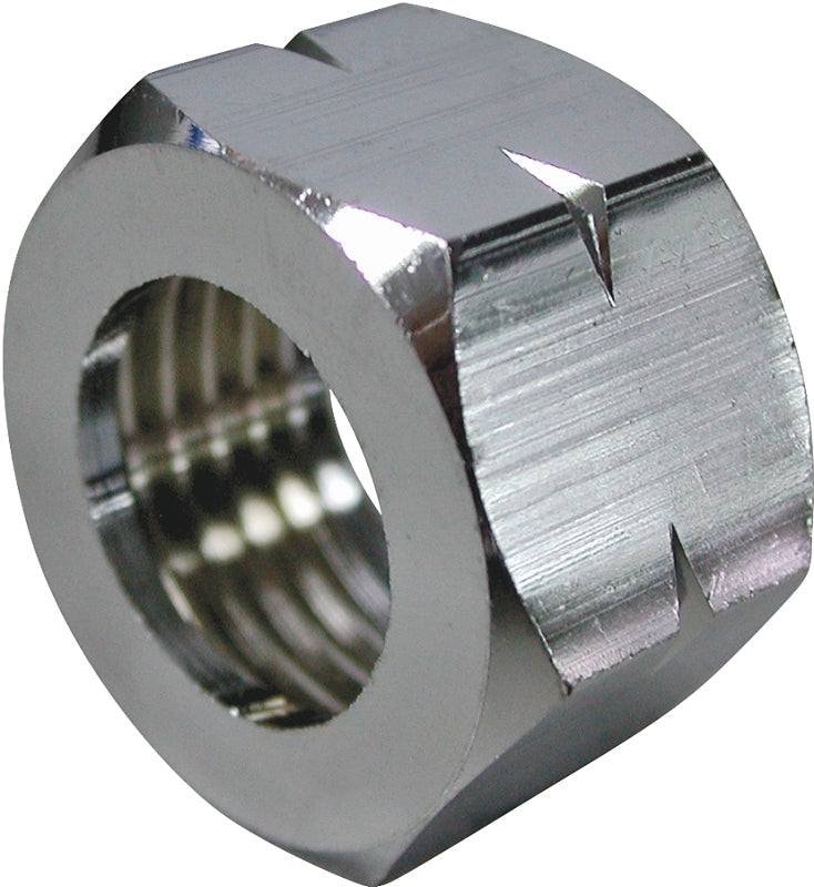 ProSource Faucet Coupling Nut, Brass, Silver, Chrome Plated