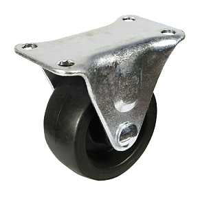 Dh Casters C-GD30PR Rigid Caster, 3 in Dia Wheel, 1-1/4 in W Wheel, Plastic Wheel, 220 lb