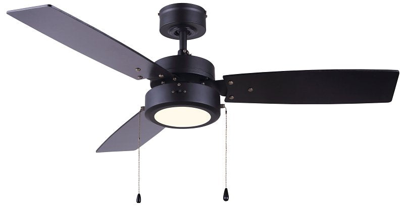 CEILING FAN LED 3BLD BLK 42IN