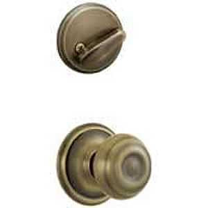 Schlage F Series F59GEO609 Interior Pack, Grade 1 Grade, Mechanical Lock, Metal, Antique Brass, Knob Handle, Residential