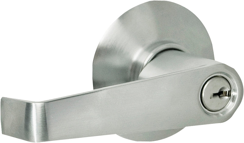 Schlage F80CSV ELA626 Entry Lockset, Lever Handle, Satin Chrome, Residential, Grade 2 Grade, C Keyway