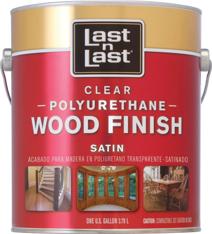 Last n Last 53511 Polyurethane Wood Finish, Liquid, Clear, 1 gal, Can