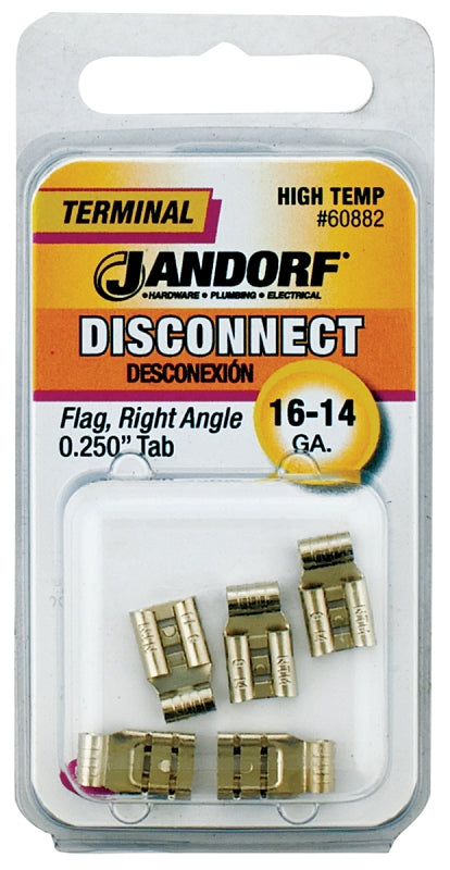 Jandorf 60882 Disconnect Terminal, 16 to 14 AWG Wire, Copper Contact
