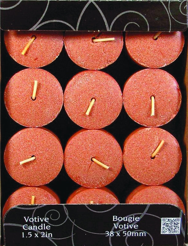 CANDLE-LITE 1276549 Scented Votive Candle, Cinnamon Pecan Swirl Fragrance, Caramel Brown Candle, 10 to 12 hr Burning