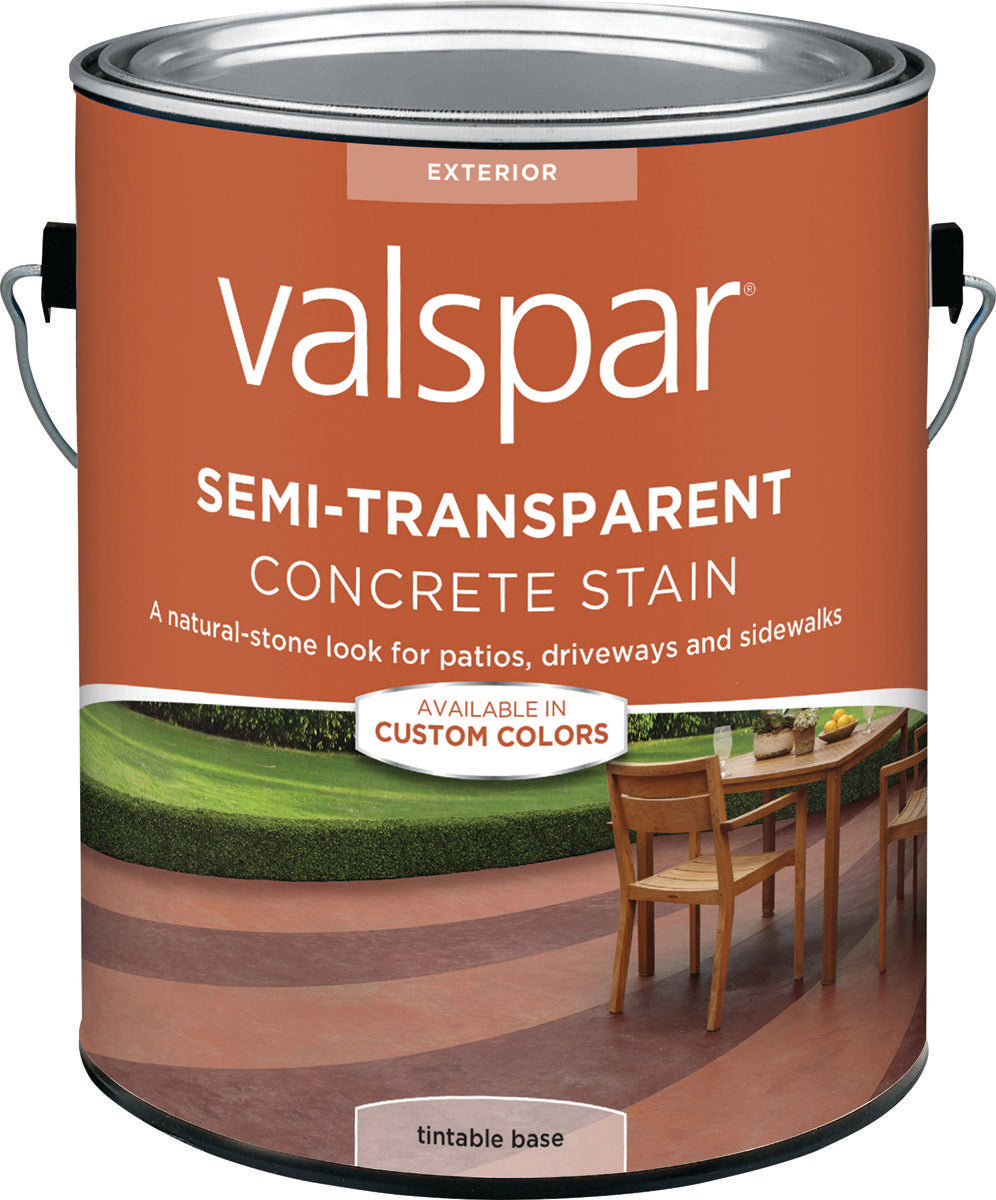 Valspar 024.0082062.007 Semi-Transparent Concrete Stain, White, 1 gal