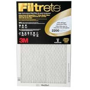 Filtrete EA02DC-6C Allergen Reduction Filter, 20 in L, 20 in W, 12 MERV, 2200 MPR