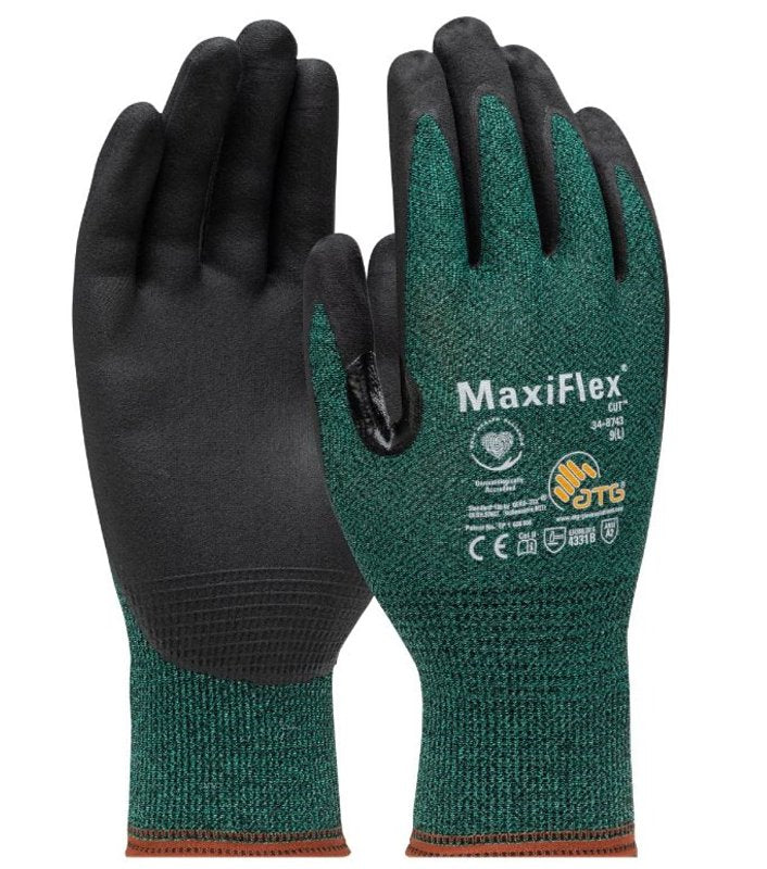 GLOVES CUT-RES MIC-FOAM BLK L