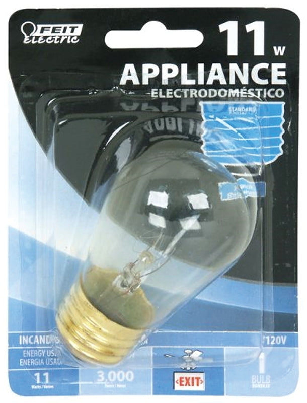 Feit Electric BP11S14 Incandescent Bulb, 11 W, S14 Lamp, Medium E26 Lamp Base, 2700 K Color Temp, 3000 hr Average Life