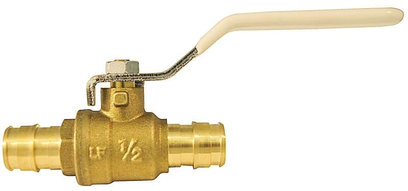 Apollo Valves EPXV12 Ball Valve, 1/2 in Connection, Barb, 200 psi Pressure, Brass Body