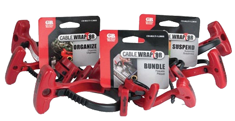 GB CW-MULTI-1L2M3S Cable Wraptor, Stainless Steel