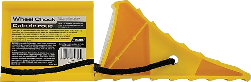 Camco 44472 Wheel Stop Chock, Plastic, Yellow, For: 26 in Dia Tires