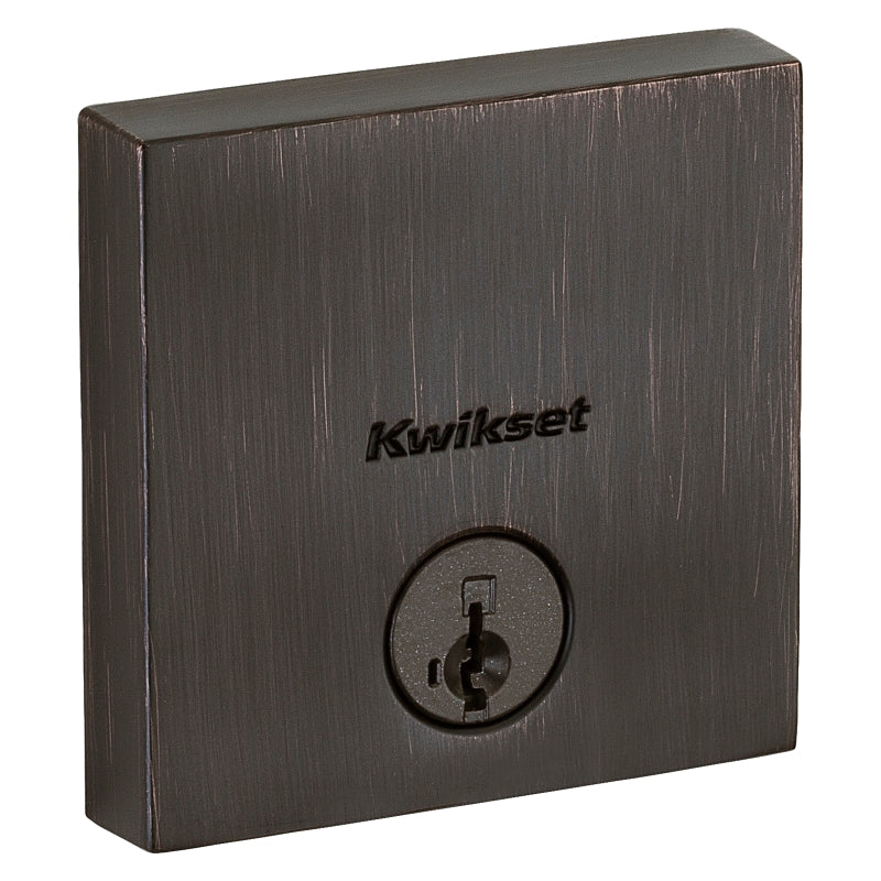 Kwikset Signature Series 258 SQT 11P SMT CP K4 V1 Deadbolt, Grade 1 Grade, K4 Key, Zinc, Venetian Bronze, KW1 Keyway