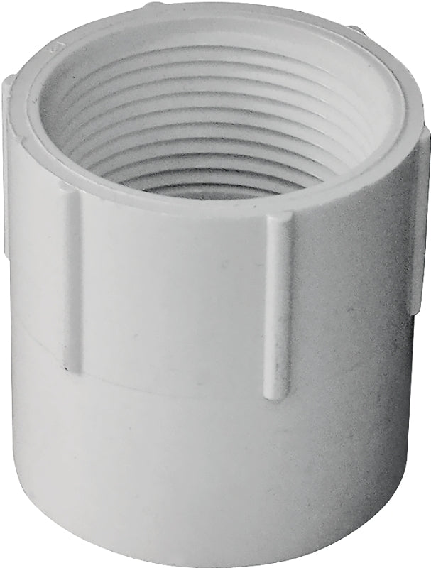 Xirtec 140 435562 Pipe Adapter, 1-1/4 in, Socket x FPT, PVC, White, SCH 40 Schedule, 150 psi Pressure