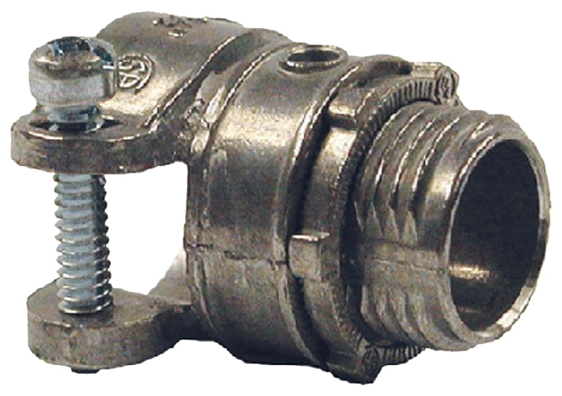 Hubbell SQ050 Squeeze Connector, 1/2 in, Zinc