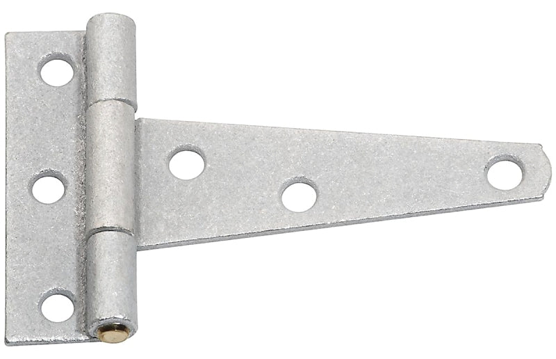 National Hardware N128-801 T-Hinge, 2-1/2 in W Frame Leaf, 4 in H Frame Leaf, Steel, Galvanized, 8 lb