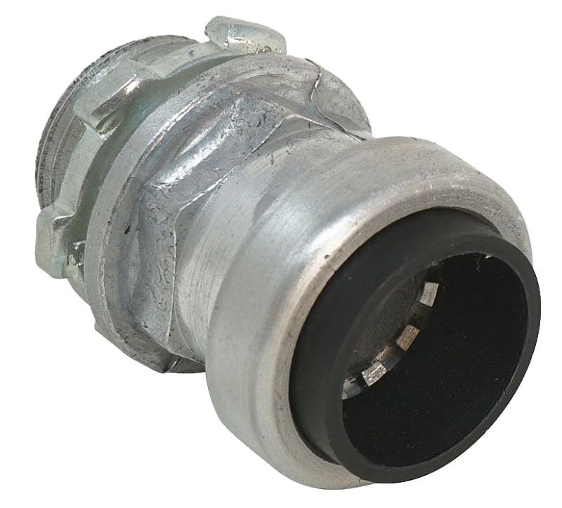 Southwire SIMPush 65071003 Conduit Box Connector, 1/2 in Push-In, 1.1 in OD, Metal