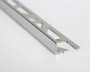 Emser Tile Signature Series ZBL300-430-10025-1 Edge Protector Trim, Aluminum, Shiny Silver