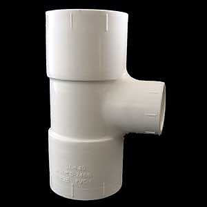 Xirtec 140 435803 Pipe Tee, 1-1/2 x 1-1/4 in, Socket, PVC, White, SCH 40 Schedule, 150 psi Pressure
