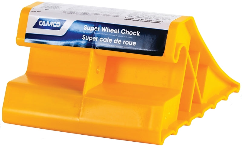 Camco 44492 Wheel Stop Chock, Plastic, Yellow, For: Tires Up to 29 in