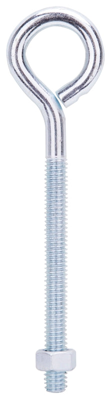 ProSource LR279 Eye Bolt, 7.8 mm Thread, Machine Thread, 3 in L Thread, 1-5/16 in Dia Eye, 222 lb Working Load, Steel