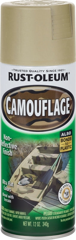 Specialty 263653 Camouflage Spray Paint, Ultra Flat, Sand, 12 oz, Can