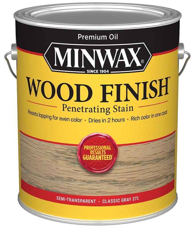 Minwax Wood Finish 710480000 Wood Stain, Classic Gray, Liquid, 1 gal