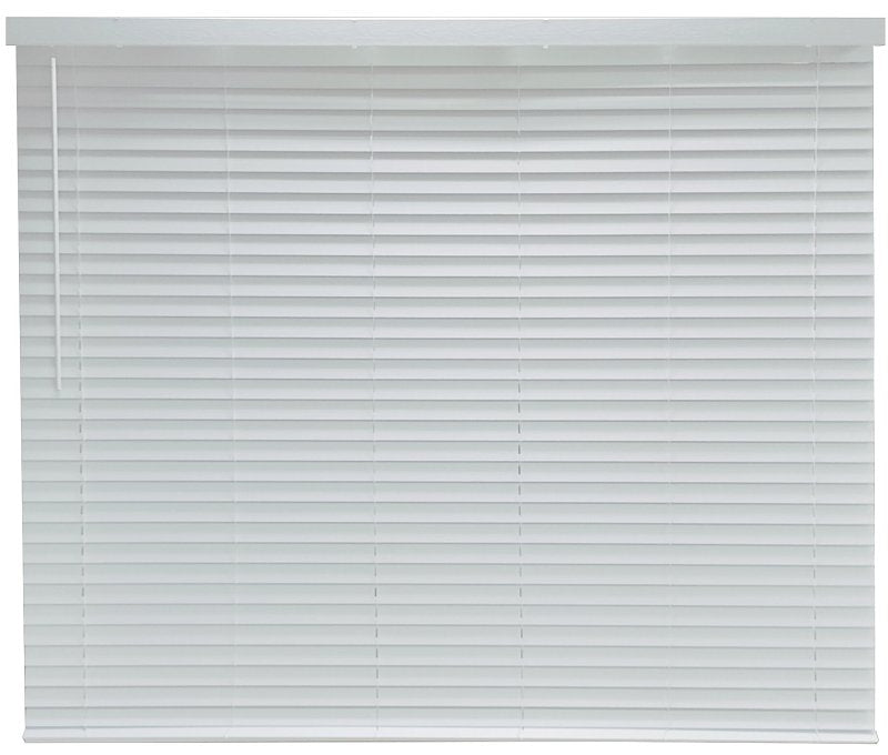 Simple Spaces FWMB-34 Cordless Mini Blind, 60 in L, 72 in W, Faux Wood, White
