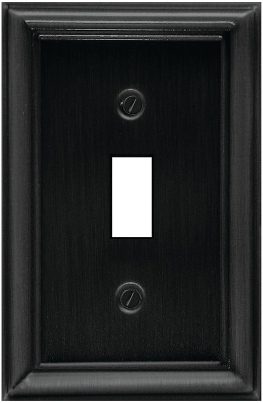 Atron 2-204T Wallplate, 1-Gang, Metal, Pewter
