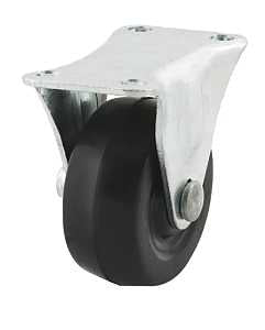 Dh Casters C-GD30RR Rigid Caster, 3 in Dia Wheel, 1-1/4 in W Wheel, Rubber Wheel, 125 lb