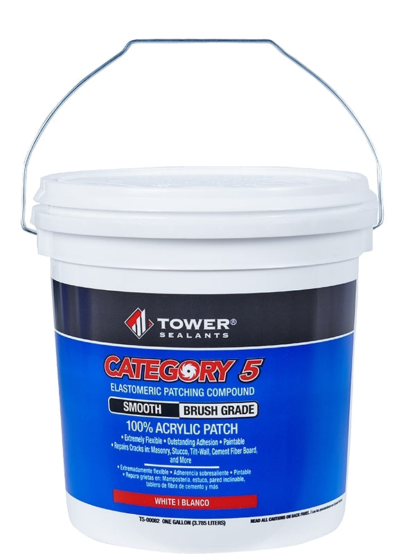 Tower Sealants CATEGORY 5 TS-00082 Brush-Grade Smooth Patch, White, 1 gal