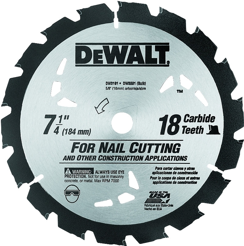 DW3191 7-1/4IN CIRC. SAW BLADE
