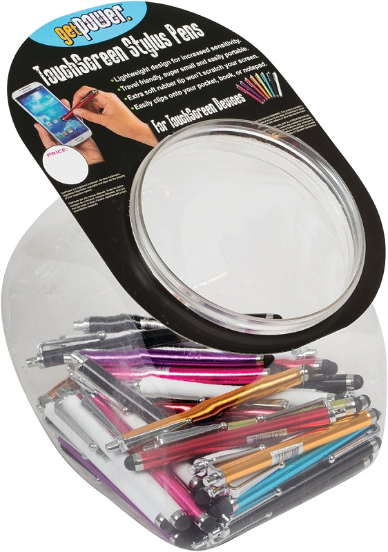 GetPower GP-PENBOWL Touchscreen Stylus Pen, Metal, Multi-Color, For: Touchscreen Devices