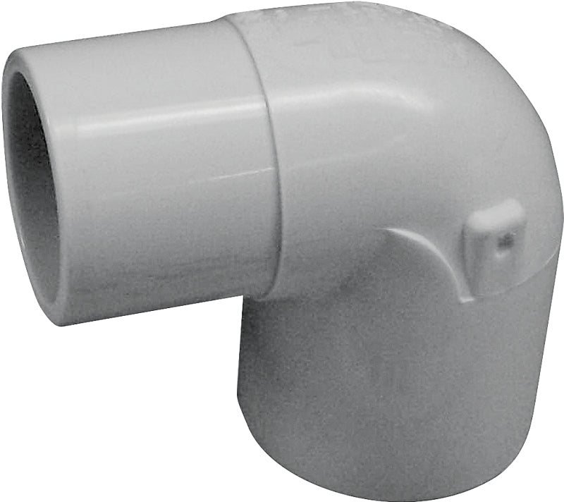 Xirtec 140 435548 Street Pipe Elbow, 1-1/2 in, Spigot x Socket, 90 deg Angle, PVC, White, SCH 40 Schedule