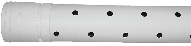 ADS 3520010 Triple-Wall Pipe, 3 in, 10 ft L, Bell x Spigot, White