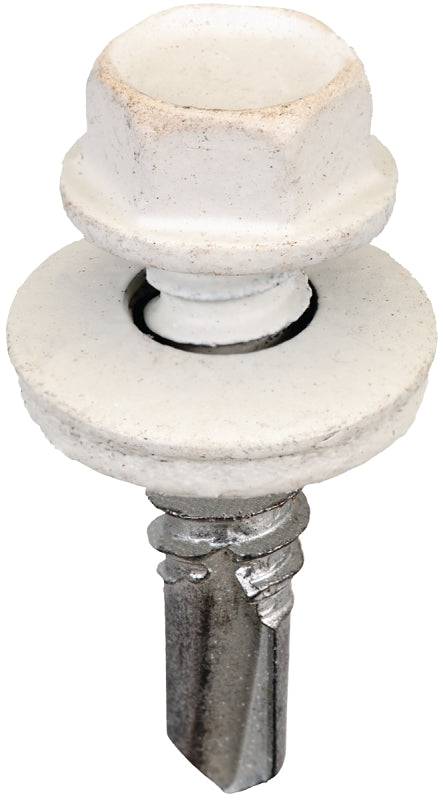 Acorn International SW-MM141W250 Screw, #14 Thread, Hex Drive, Self-Drilling, Self-Tapping Point, Steel, Powder-Coated