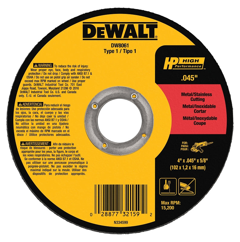 DW8061 CUT WHEEL THIN MTL 4IN