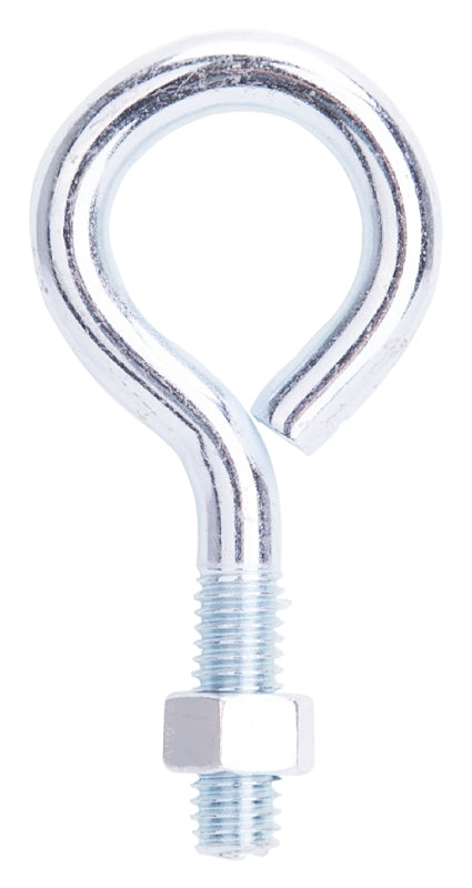 ProSource LR281 Eye Bolt, 9.5 mm Thread, Machine Thread, 1-1/4 in L Thread, 1-5/8 in Dia Eye, 237 lb Working Load, Steel