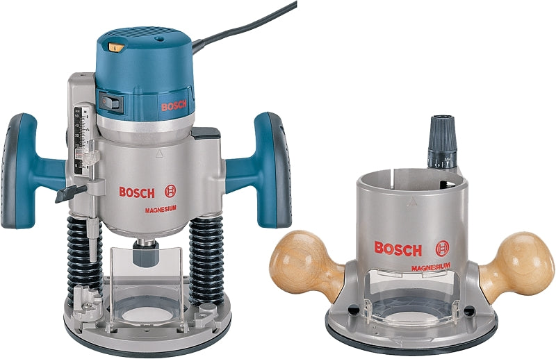 Bosch 1617EVSPK Combination Plunge and Fixed Base Router, 12 A, 1/4 to 1/2 in Collet, 8000 to 25,000 rpm Load Speed