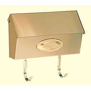 Dancy Swedish 70063 Mailbox with Emblem, Steel, Satin Nickel, 15 in W, 5 in D, 10 in H