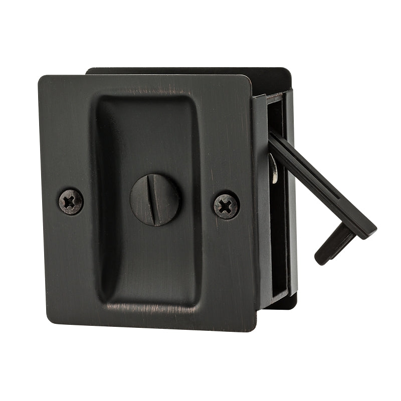 Weiser Pocket Doorlock Series 9W10310-016 Pocket Lockset, Universal Hand, Venetian Bronze, 2-3/8 in Backset
