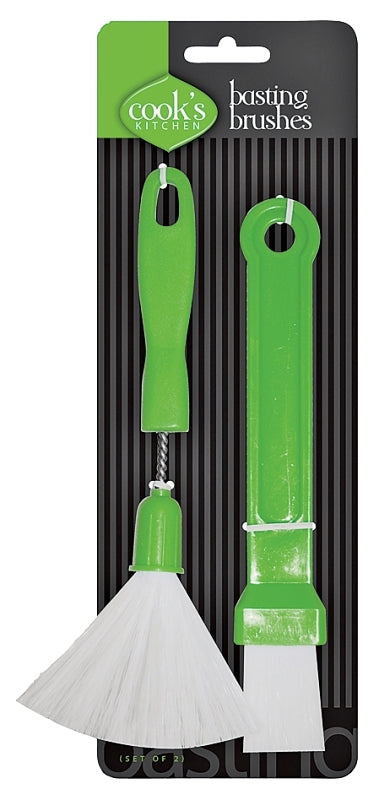 Cook's Kitchen 8251 Basting Brush, Plastic Handle, Green Handle